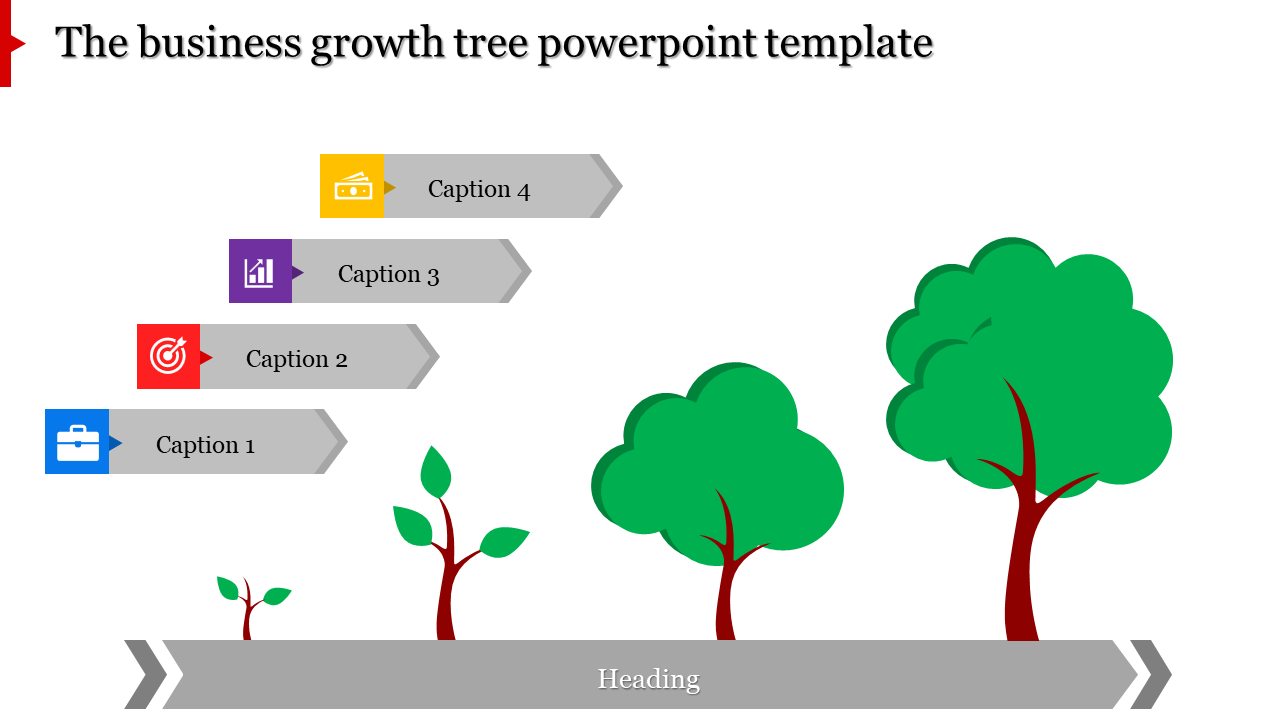 tree powerpoint template-The Business growth tree powerpoint template